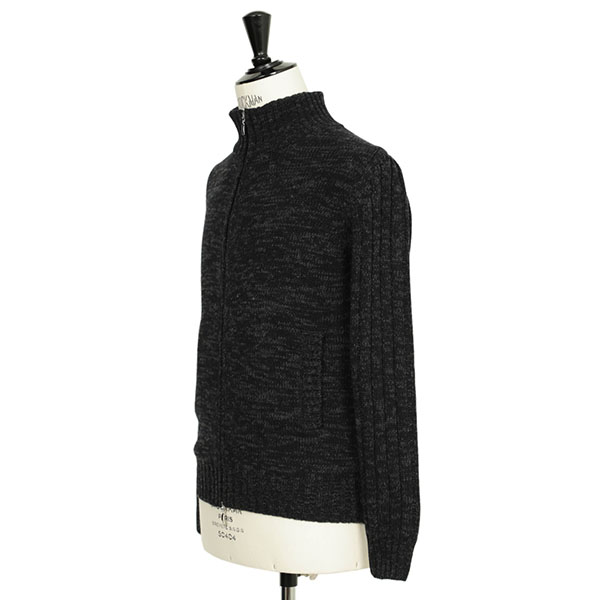 Settefili Cashmere 総柄 ジャガード セーター ブラック 菅原靴店別注デザイン】Settefili Cashmere セッテフィーリ カシミヤ